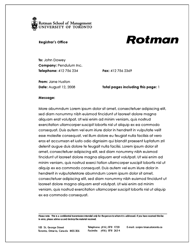 Rotman resume template