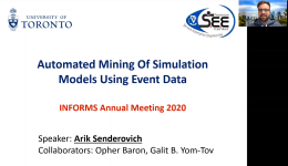 Automated Mining of Simulation Models Using Event Data - presented by Dr. Arik Senderovich