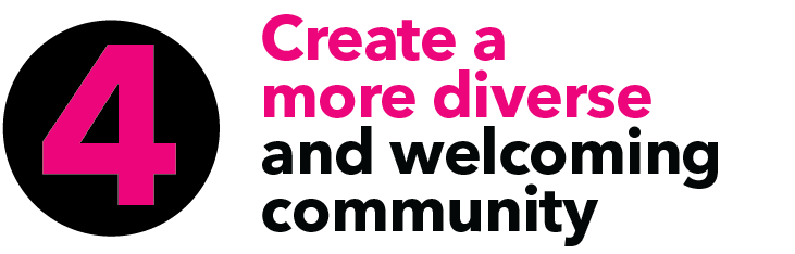4. Create a more diverse and welcoming community