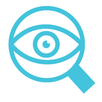 eye in magnifying glass icon