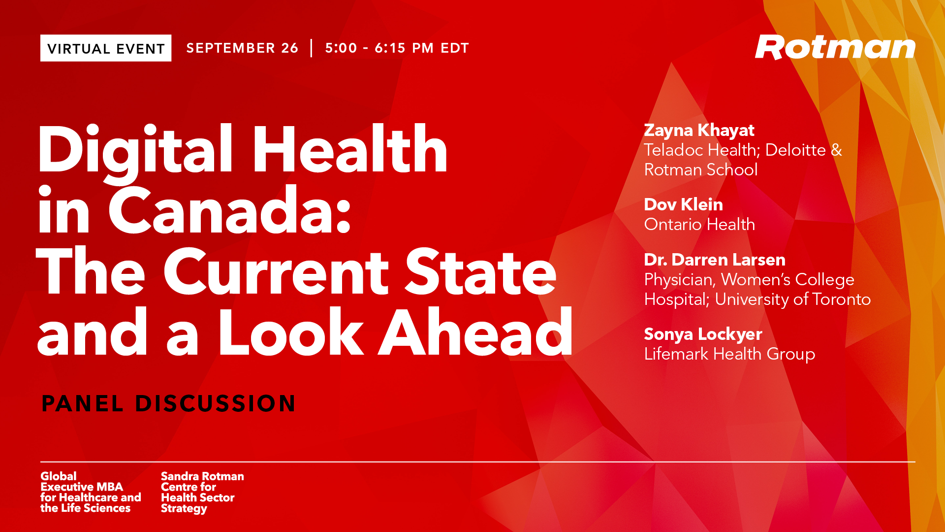 Event graphic for Digital Health in Canada The Current State and Look Ahead