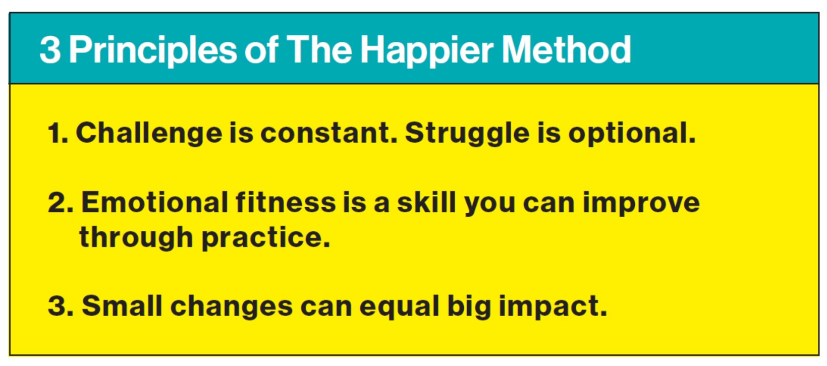 3 Principles of The Happier Method